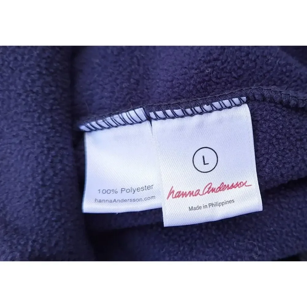 Hanna Andersson Kids  Fleece Hats + Mittens Big Kid L Blue Green Monster